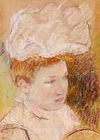 Leontine in a Pink Fluffy Hat, 1898, cassatt