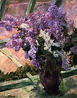 Lilacs in a Window, 1880, cassatt