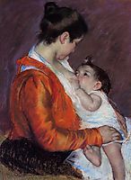 Louise Nursing Her Child, 1898, cassatt