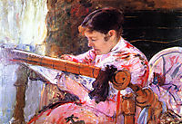 Lydia at the Tapestry Loom, 18, cassatt