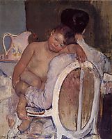 Mother Holding a Child in Her Arms, 1890, cassatt