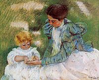 Mother Playing with Her Child, 18, cassatt
