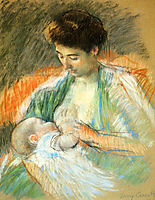 Mother Rose Nursing Her Child, 1900, cassatt