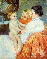 Mother, Sara and the Baby, 1901, cassatt