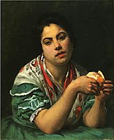 Peasant Woman Peeling an Orange, c.1875, cassatt