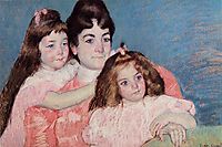 Portrait of Madame A. F. Aude and Her Two Daughters, 1899, cassatt