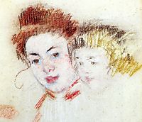 Sketch of Reine and Child, c.1902, cassatt