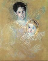 Smiling Mother with Sober Faced Child, c.1894, cassatt