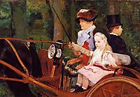 Woman and Child Driving, 1881, cassatt