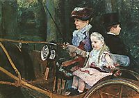 A woman and child in the driving seat, 1881, cassatt