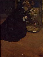 Woman with a Parakeet, 1898, cassatt