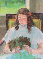Young Girl Reading, 1908, cassatt