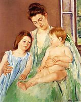 Young Mother and Two Children, 1905, cassatt