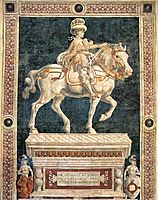 Equestrian monument to Niccolo da Tolentino, 1456, castagno