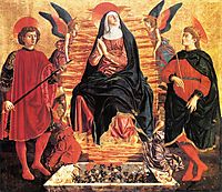 Our Lady of the Assumption with Saints Miniato and Julian, 1450, castagno