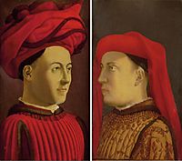 Portraits of two members of Medici family, castagno