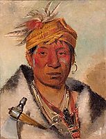 Ah-yaw-ne-tak-oár-ron, a Warrior, 1831, catlin