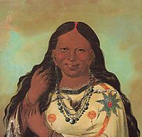 Kei-a-gis-gis, a woman of the Plains Ojibwa, 1832, catlin