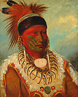 The White Cloud, Head Chief of the Iowa, 1845, catlin