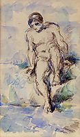 Bather Entering the Water, 1885, cezanne