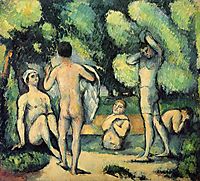 Bathers, 1880, cezanne