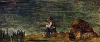 Fisherman on the Rocks, c.1864, cezanne