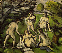 Five Bathers, 1878, cezanne