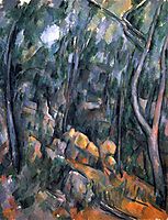 Forest near the rocky caves above the Chateau Noir, 1904, cezanne