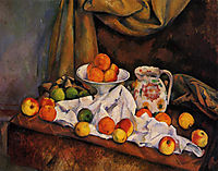 Fruit Bowl, Pitcher and Fruit, 1894, cezanne