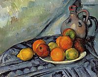 Fruit and Jug on a Table, c.1894, cezanne