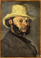 Gustave Boyer in a Straw Hat, c.1871, cezanne
