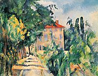 House with Red Roof, 1890, cezanne