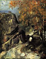 Rock in the Forest of Fontainbleau, 1868, cezanne