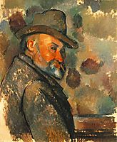 Self-Portrait in a Felt Hat, 1894, cezanne