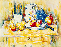 Still Life with Apples, a Bottle and a Milk Pot, c.1904, cezanne