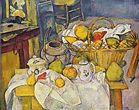 Still life with basket , c.1890, cezanne
