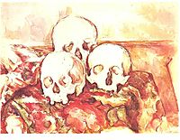 Still life with three skulls, c.1903, cezanne