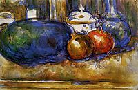 Still Life with Watermelon and Pemegranates, c.1906, cezanne