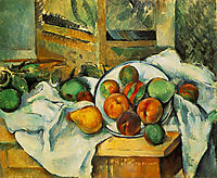 Table, Napkin and Fruit, c.1900, cezanne