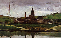 View of Bonnieres, 1866, cezanne