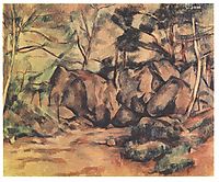 Woodland with Boulders , 1893, cezanne