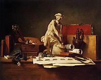 The Attributes of Art, 1766, chardin