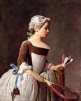 Girl with Racket and Shuttlecock, c.1740, chardin