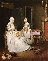 The Hard working Mother, 1740, chardin