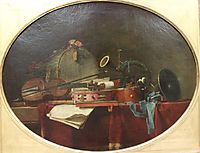 The instruments of music calendar , 1767, chardin