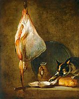 Still Life with Cat and Rayfish, c.1728, chardin