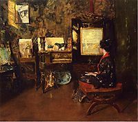 Alice in the Shinnecock Studio, 1900, chase