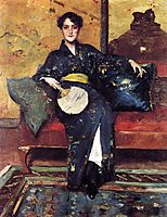 The Blue Kimono, aka Girl in Blue Kimono, c.1898, chase