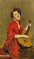 Girl with Guitar, c.1886, chase