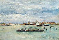 Gray Day on the Lagoon (A Passenger Boat — Venice), 1913, chase